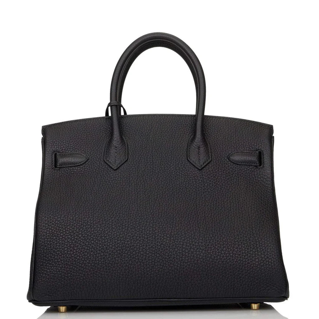 HERMÈS | BLACK BIRKIN 25CM OF TOGO LEATHER WITH GOLD HARDWARE