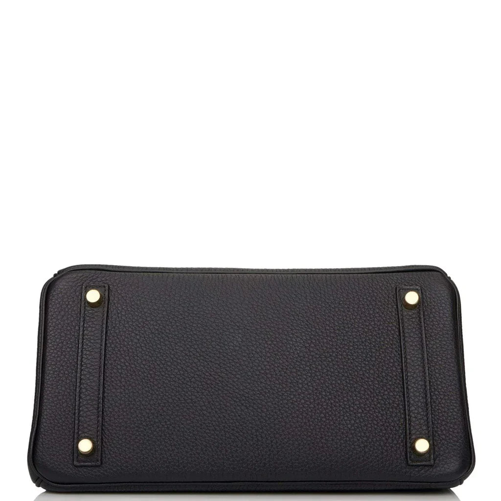 HERMÈS | BLACK BIRKIN 25CM OF TOGO LEATHER WITH GOLD HARDWARE