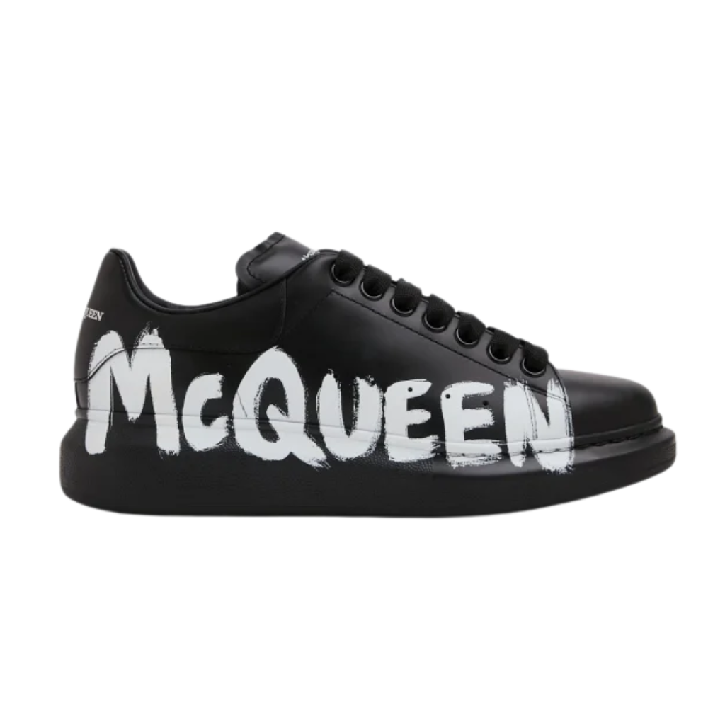 Sale! Aexander Mcqueen Oversized Graffiti – Black White