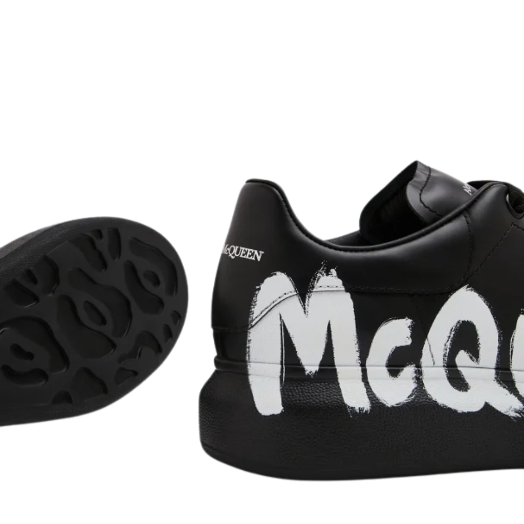 Sale! Aexander Mcqueen Oversized Graffiti – Black White