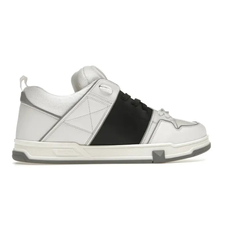 Sale! Valentino Garavani Open Skate Calfskin/Fabric – White Black Grey