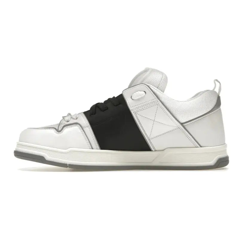 Sale! Valentino Garavani Open Skate Calfskin/Fabric – White Black Grey