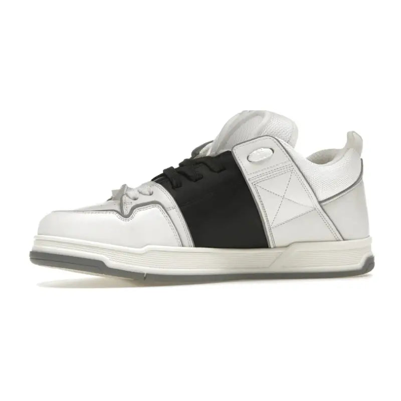 Sale! Valentino Garavani Open Skate Calfskin/Fabric – White Black Grey