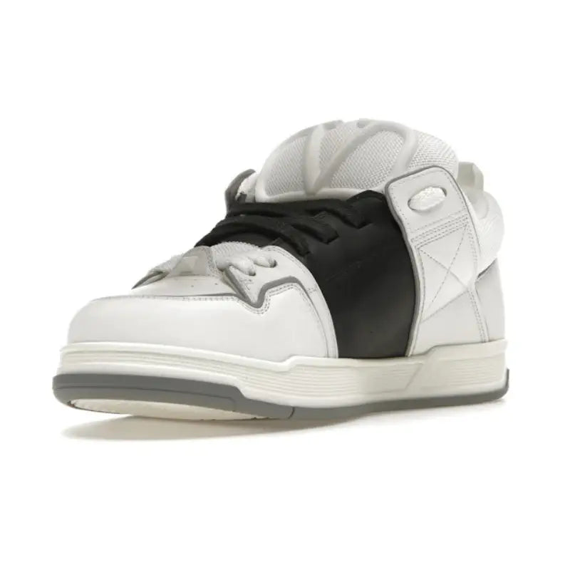 Sale! Valentino Garavani Open Skate Calfskin/Fabric – White Black Grey