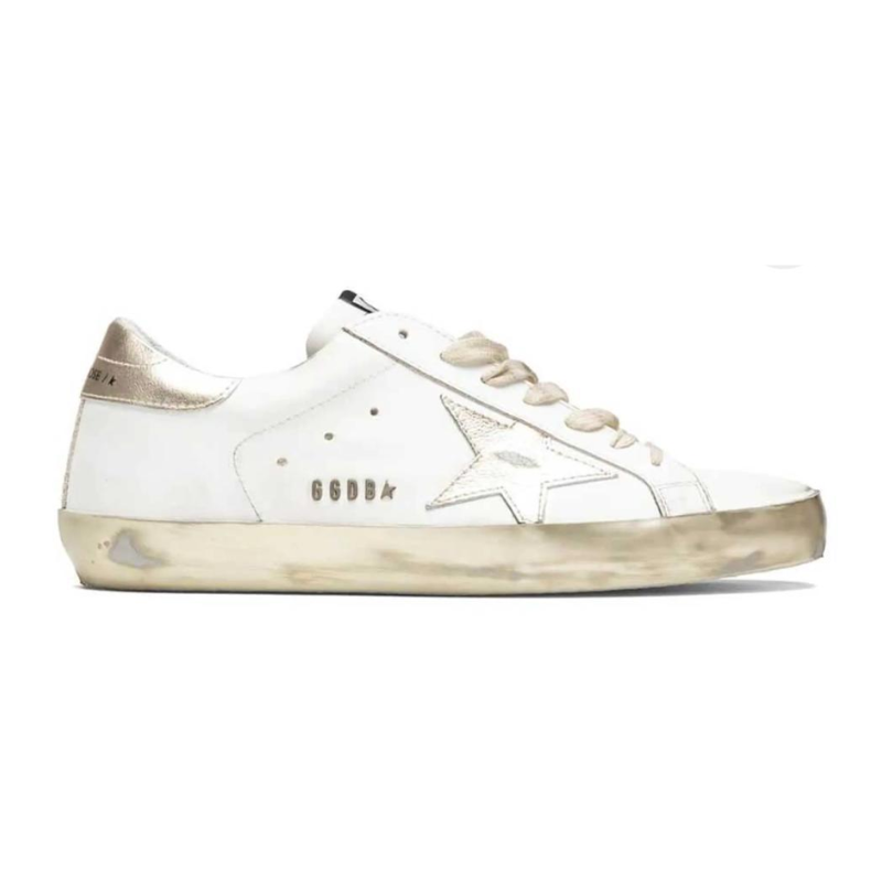 Sale! Golden Goose Super-Star – White Gold Sparkle