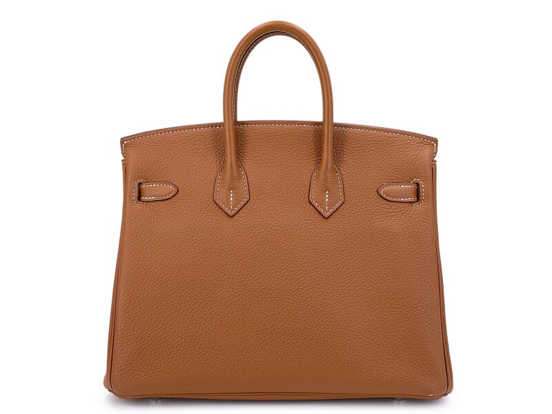 HERMÈS | Gold Togo BIRKIN 25CM OF TOGO LEATHER WITH Palladium HARDWARE
