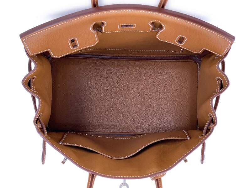 HERMÈS | Gold Togo BIRKIN 25CM OF TOGO LEATHER WITH Palladium HARDWARE